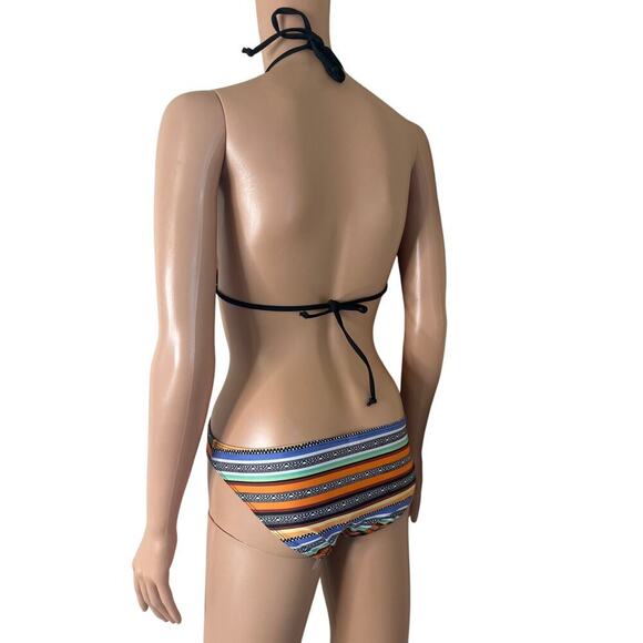 NEW Sexy Cut Out Sliding Triangle Low Back Monokini One Piece Swimsuit Aztec LG - Picture 6 of 6